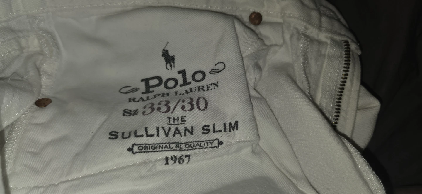 Polo Ralph Lauren Men's White Sullivan Slim Fit Jeans(Waist 33) - photo 3