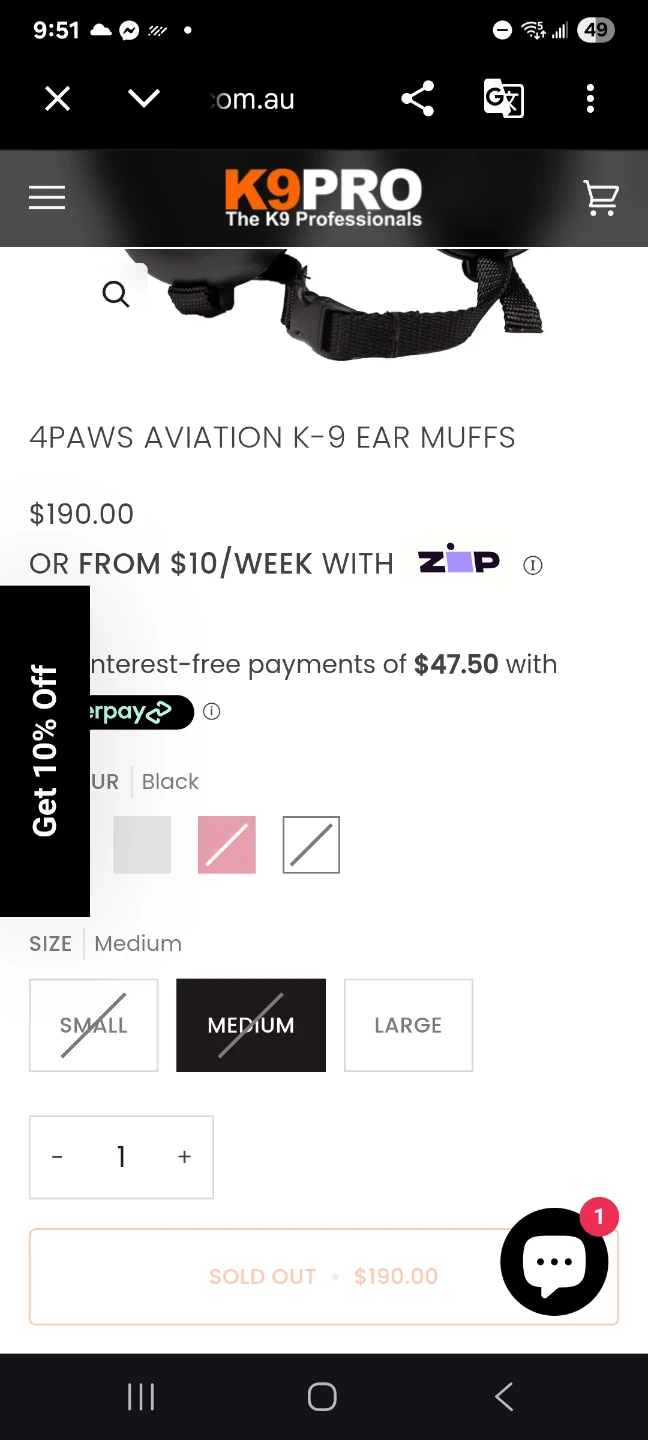 4 Paws Aviation K-9 Ear Muffs - Black - photo 5