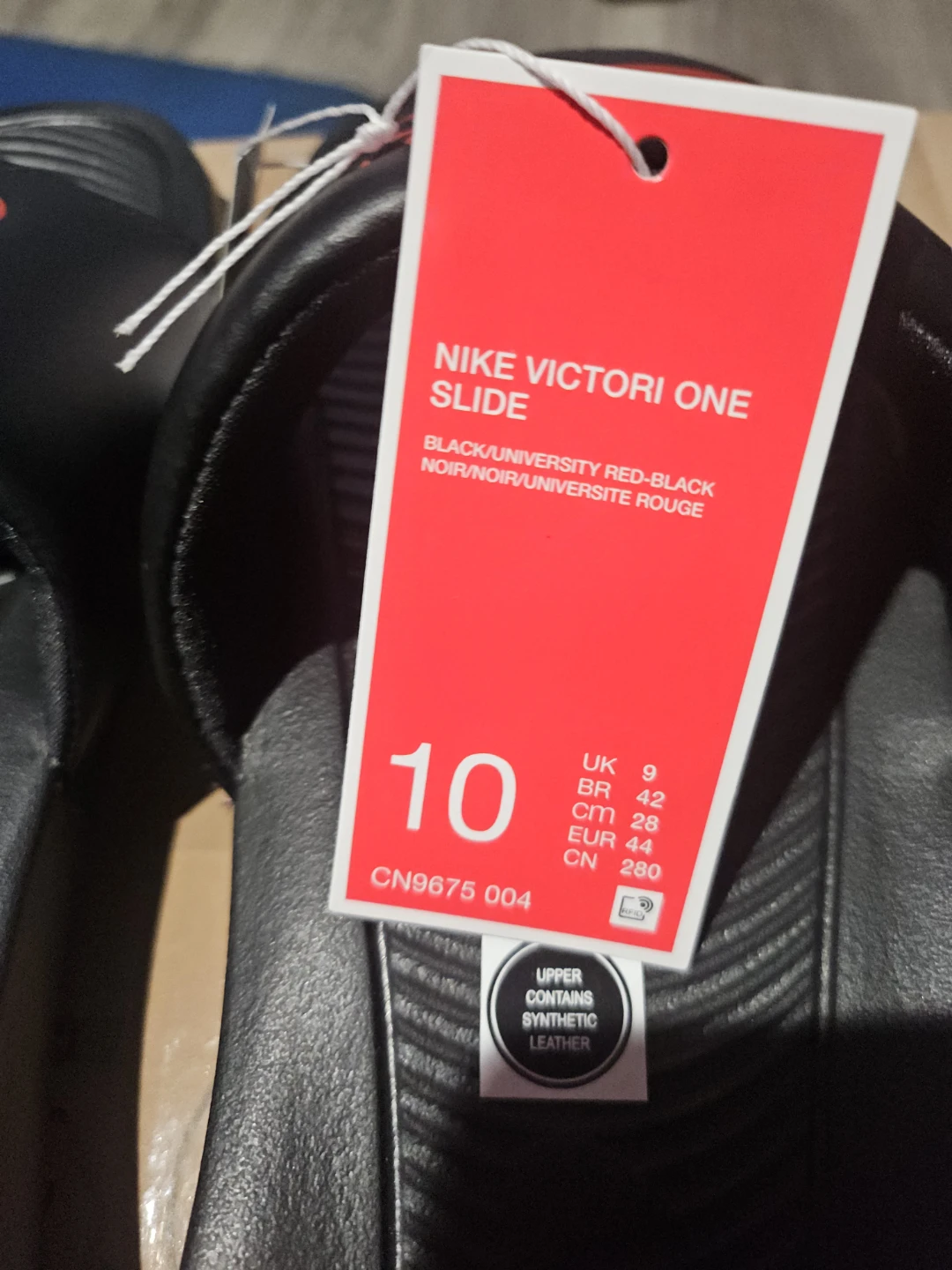 Nike Victori One Slide - Black/University Red - Size 10 - photo 3