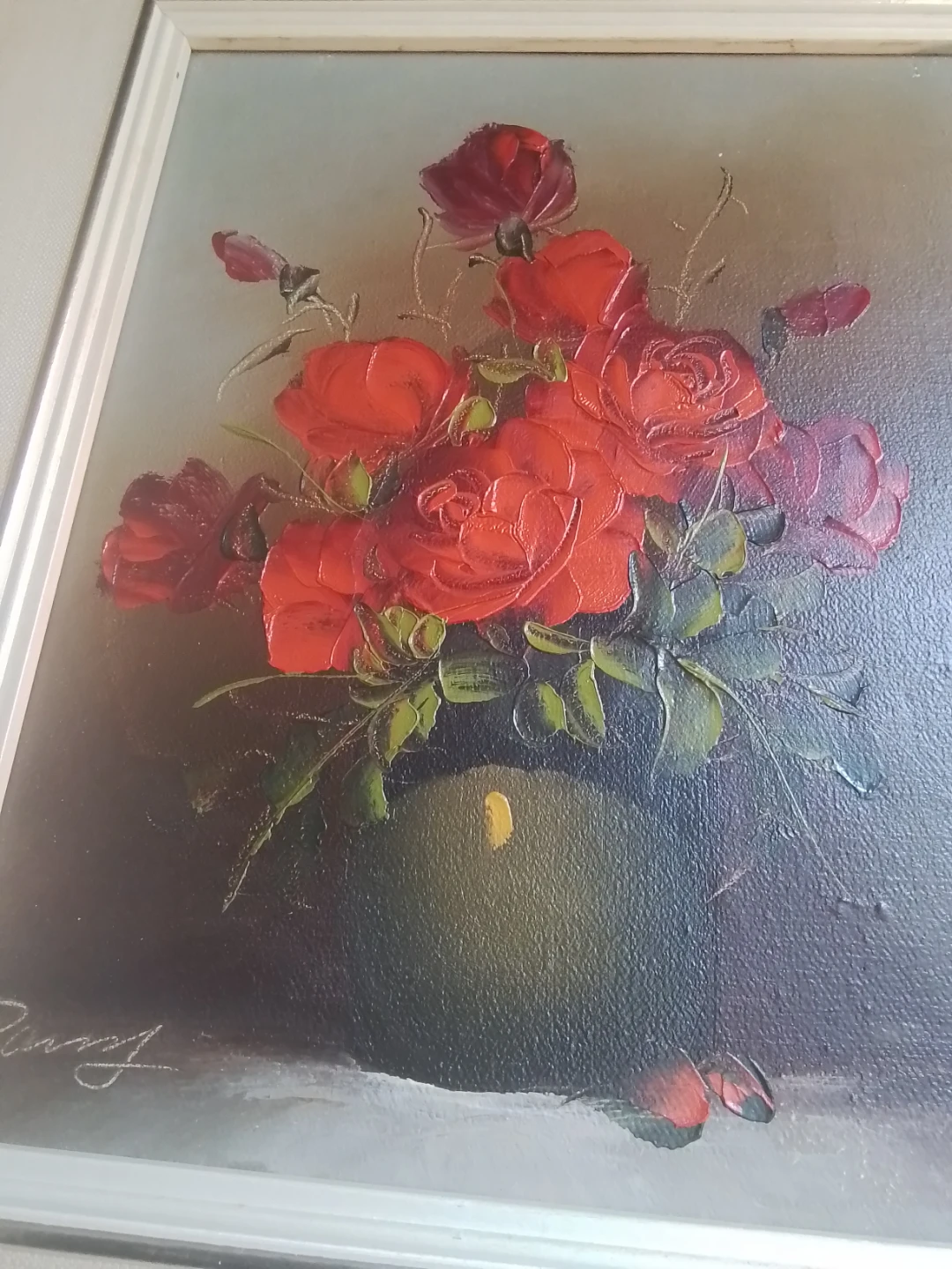 Original Oil Painting Red Roses by Darcy - photo 5