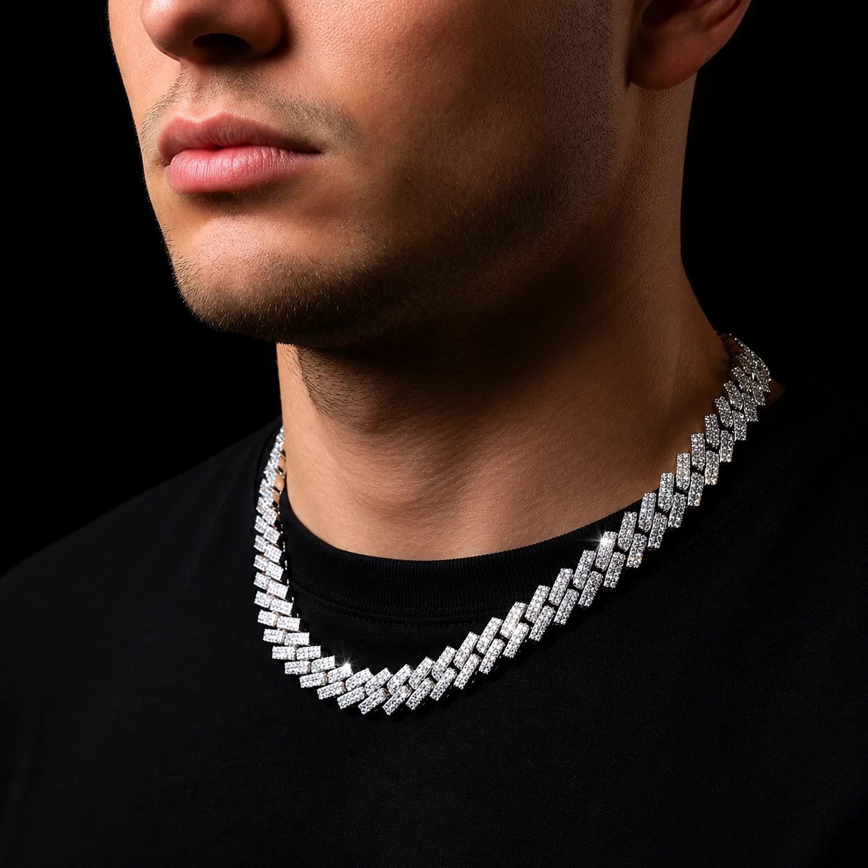 12mm VVS1 Moissanite Cuban Chain 22 inch - photo 5