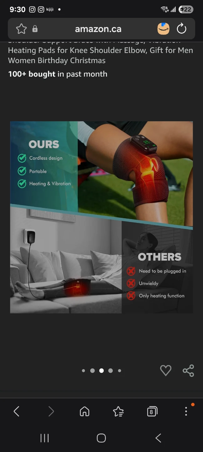 Cordless Knee /Shoulder Massage and Vibration Heat brand new - photo 5