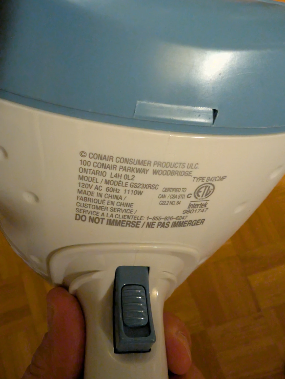 Conair GS23XRS Handheld Fabric Steamer - photo 5