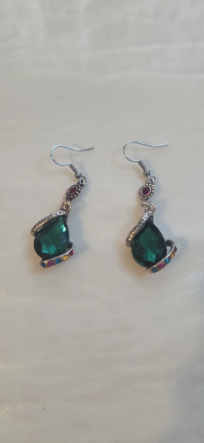 Teardrop Crystal Dangle Earrings