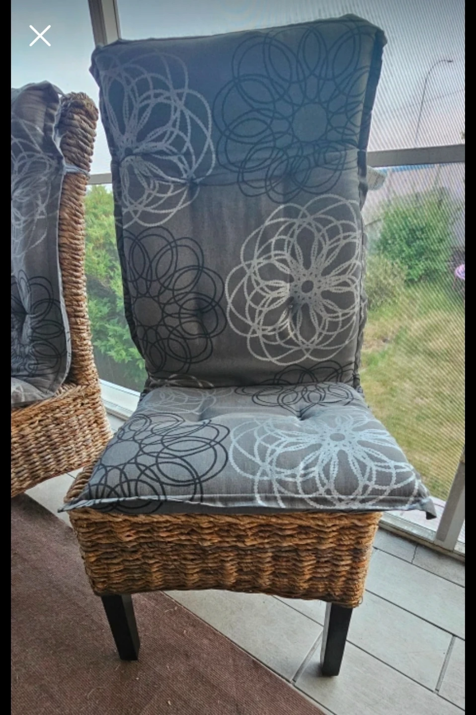 Wicker Patio Dining Set with Glass Table - photo 3