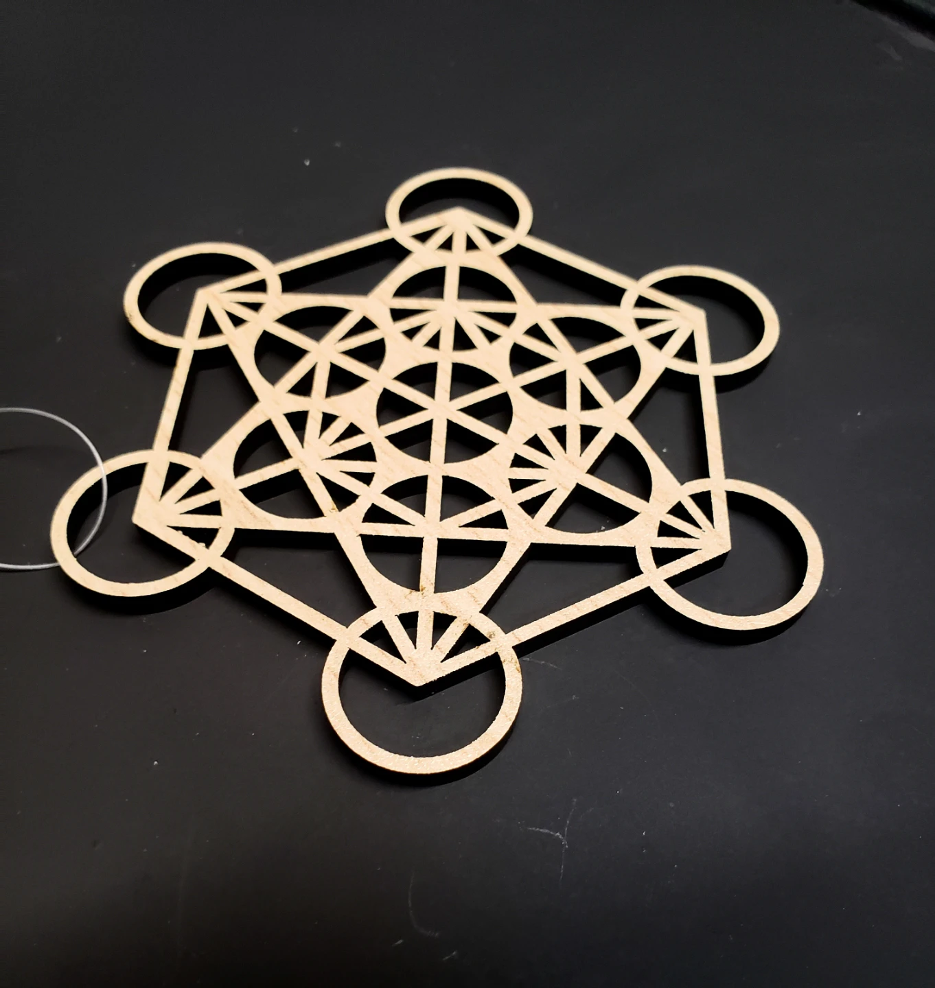 New. Metatron's Cube Wood Decor - photo 3