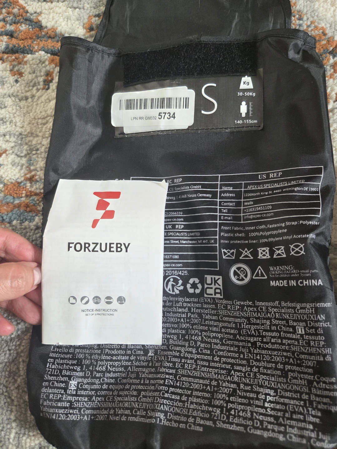 Forzueby Protective Gear Set - Size S.New - photo 2