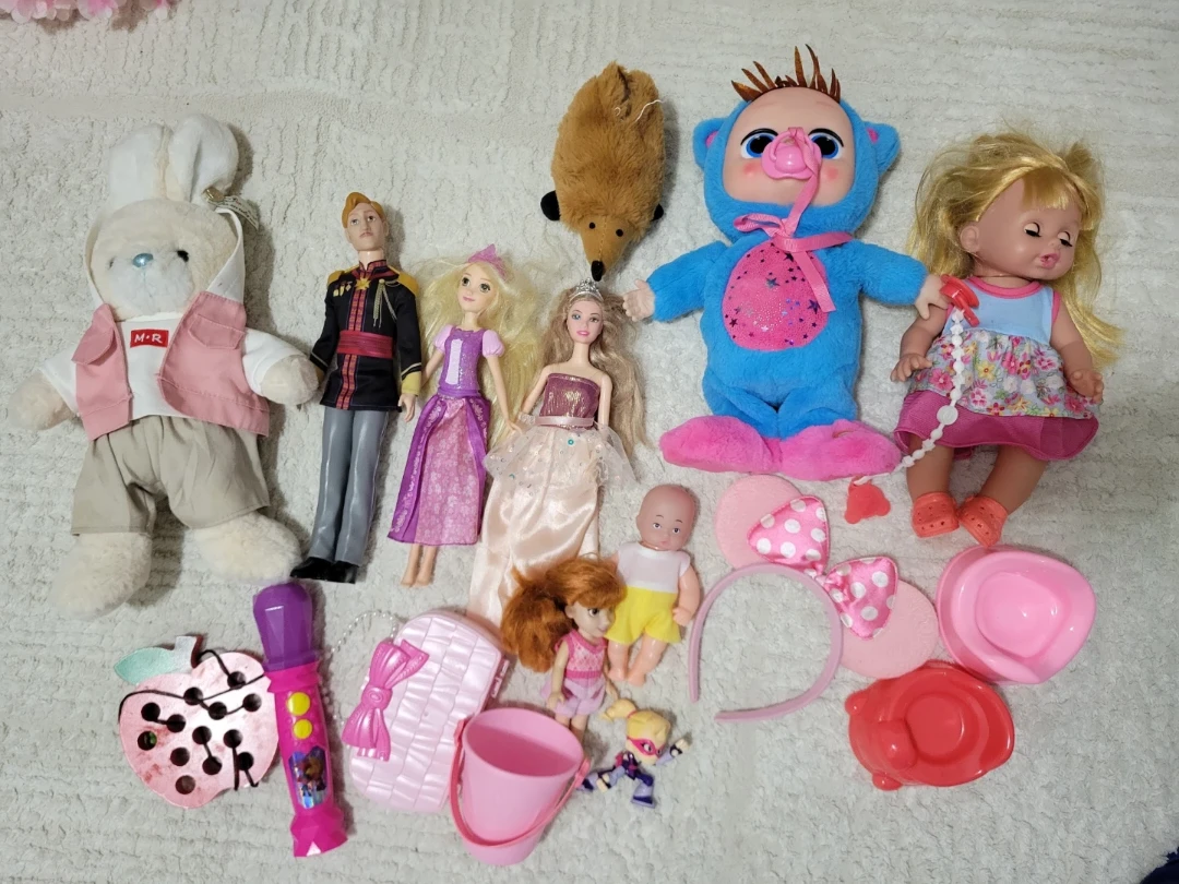 Assorted Doll Collection and Plush Toy Bundle