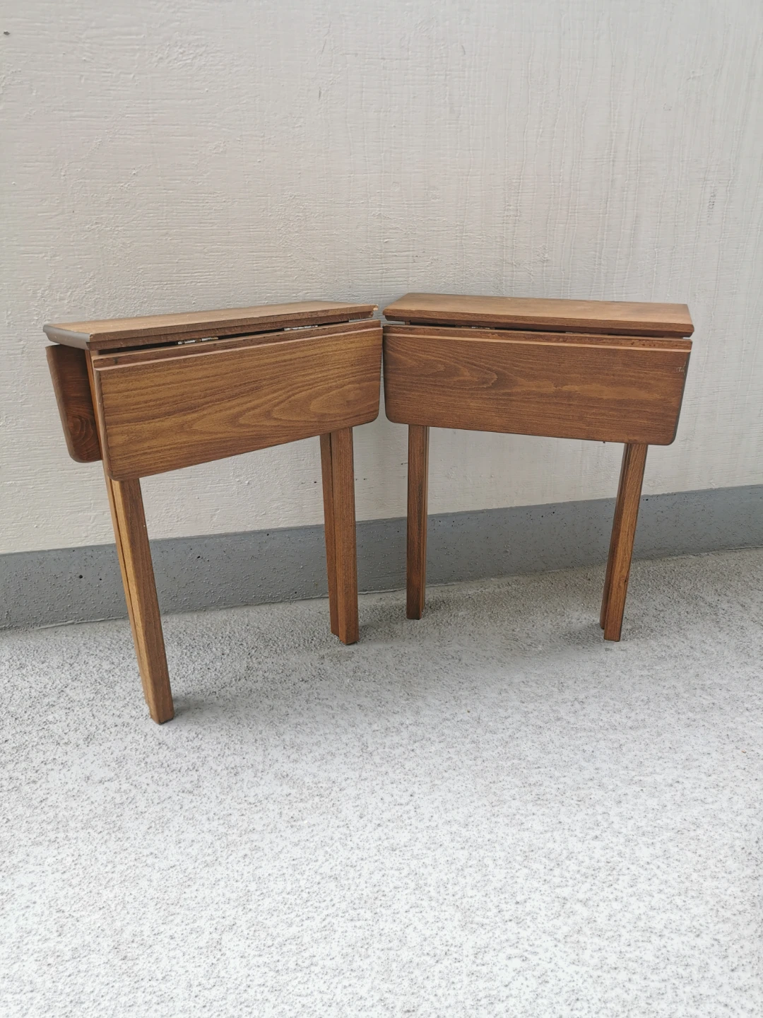Pair of Vintage Folding Wooden Side Tables