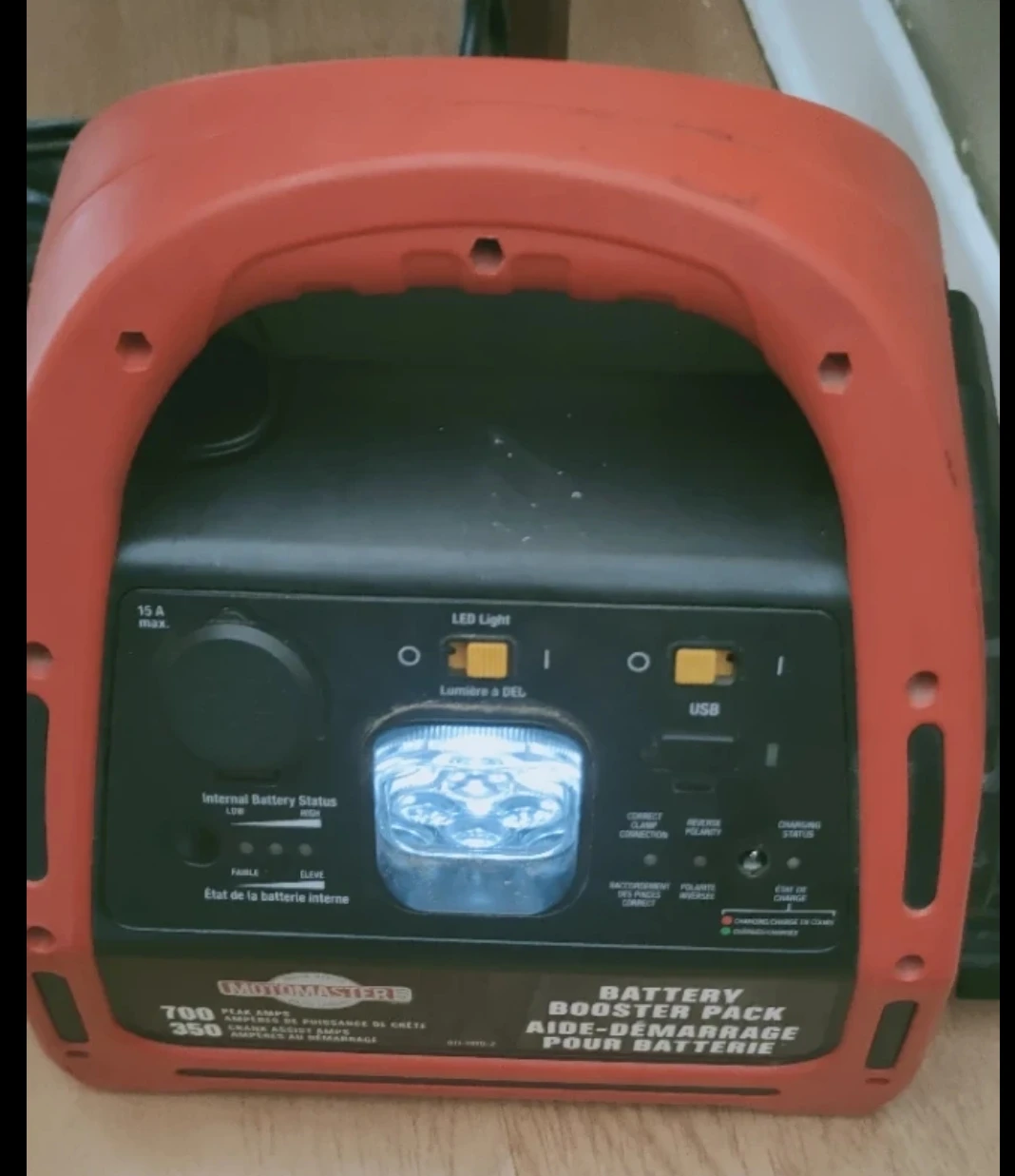 Motomaster Battery Booster Pack -no charger adapter
