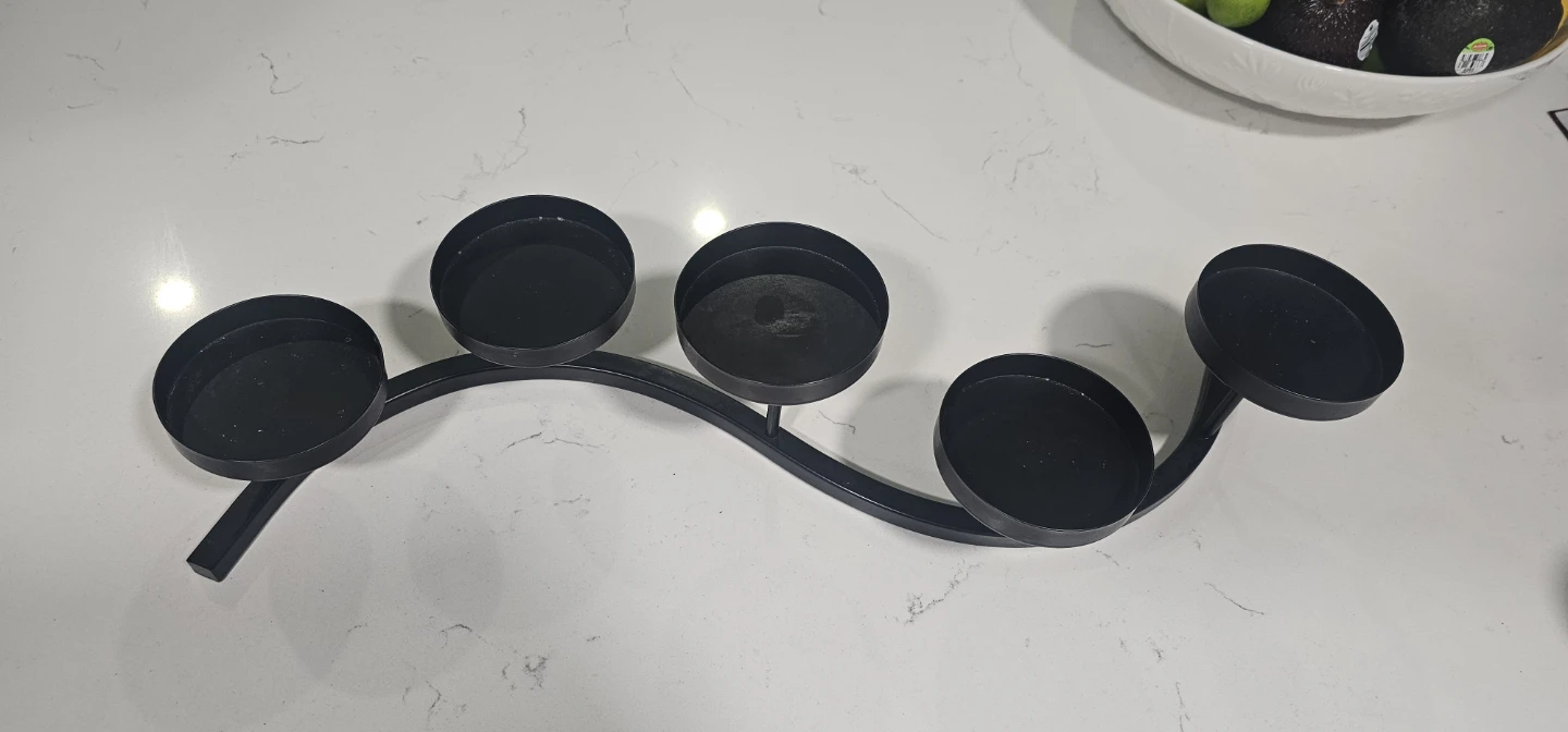 Black Metal 5-Candle Holder - photo 2