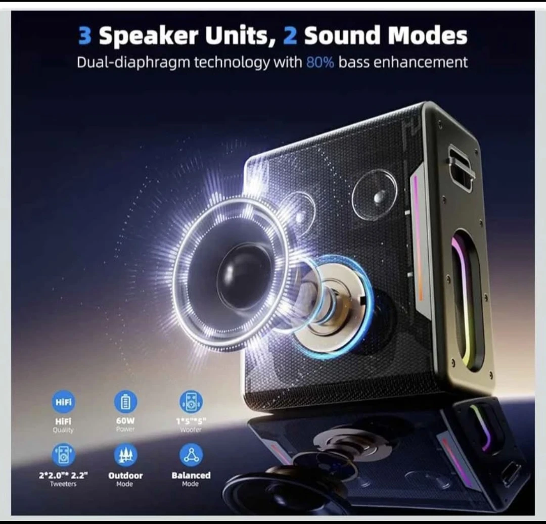 Bluetooth Speaker with 2 Microphones - photo 2