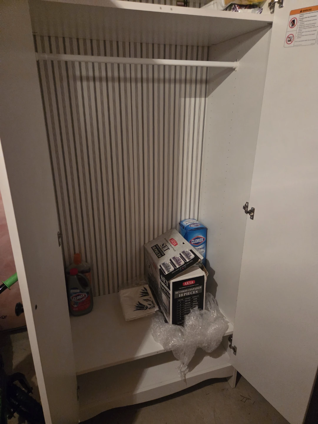 IKEA White Two-Door Wardrobe