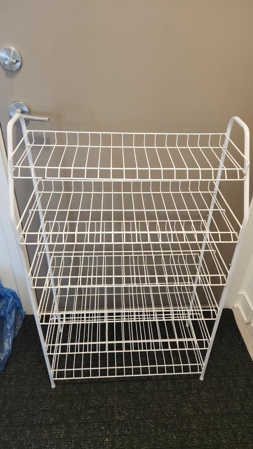 White Wire 6-Tier Shelf Unit
