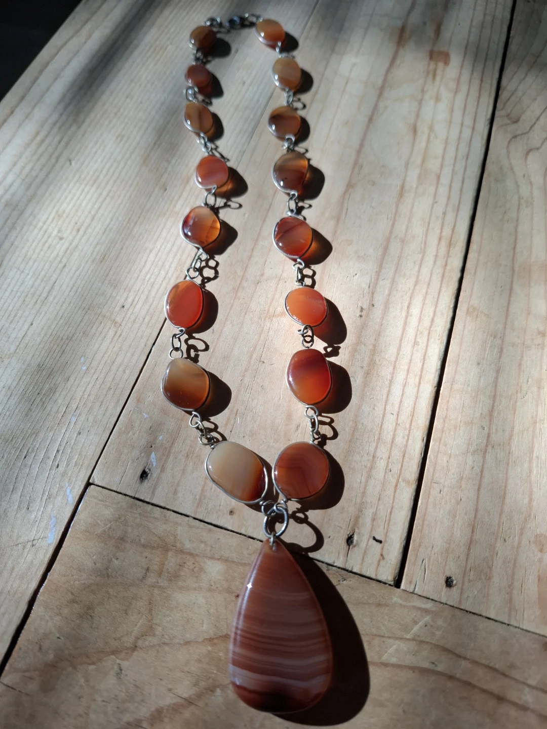 Amber semi-precious stone  necklace - photo 2