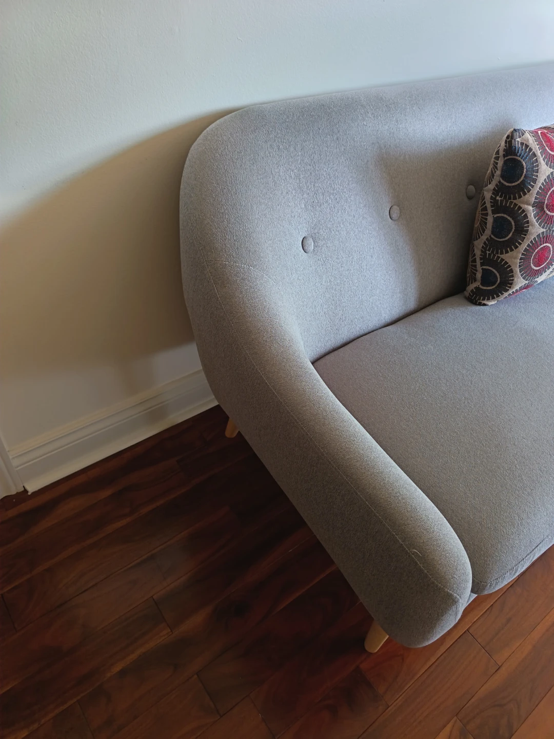 Grey Sofa with Accent Pillow - photo 3