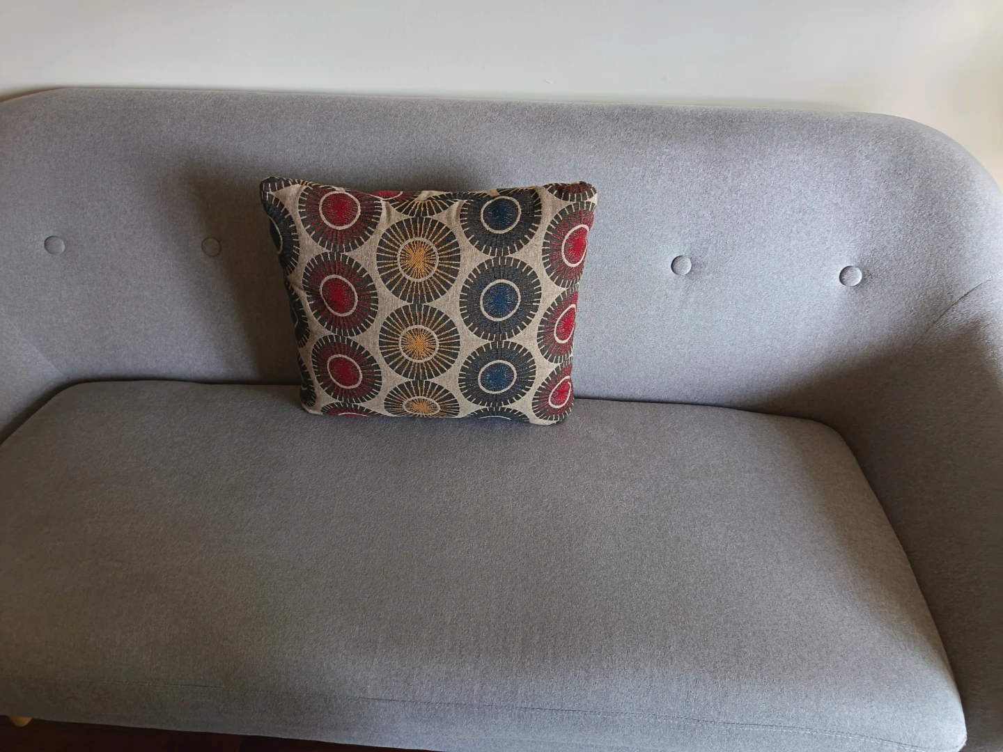 Grey Sofa with Accent Pillow - photo 4
