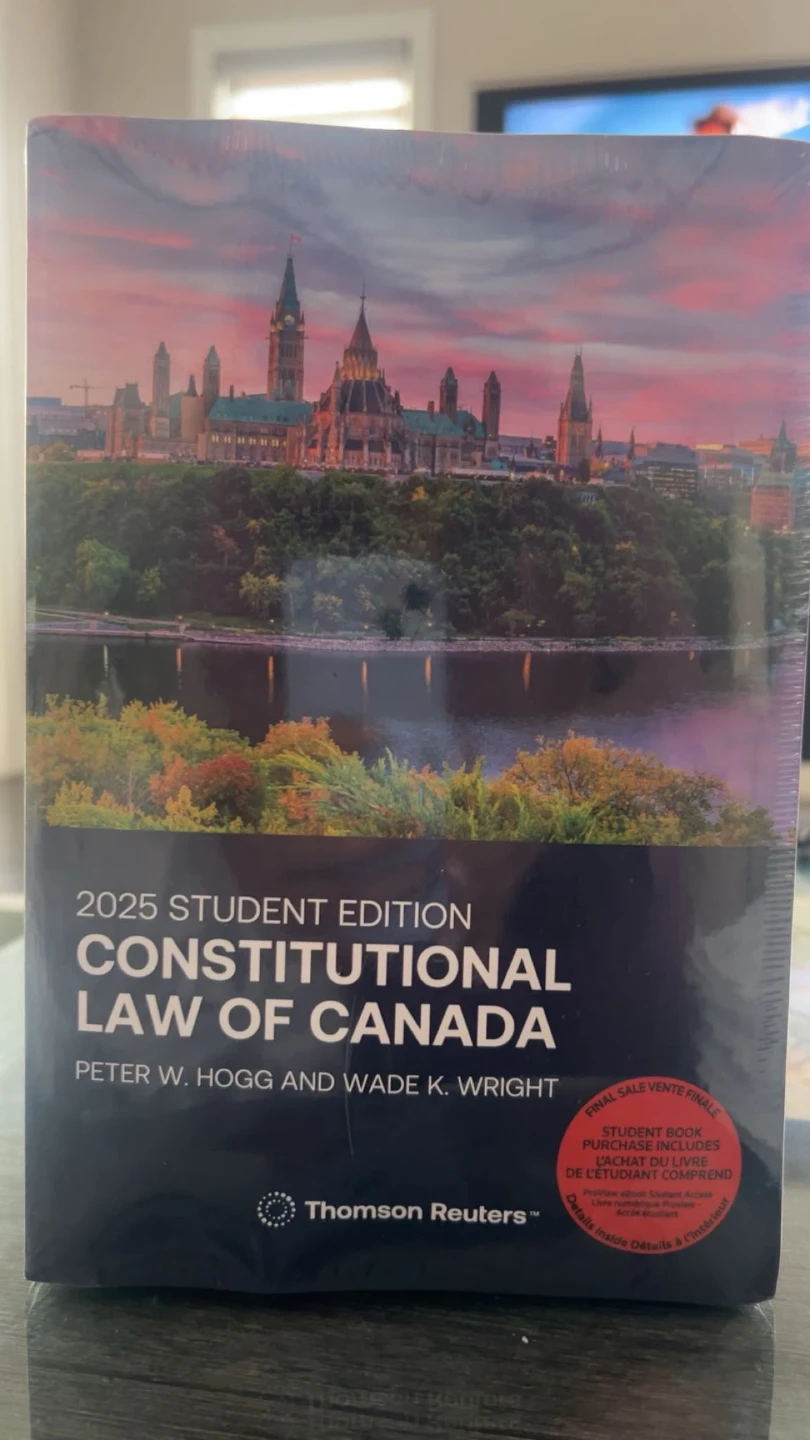 2025 Student Edition Constitutional Law of Canada Textbook