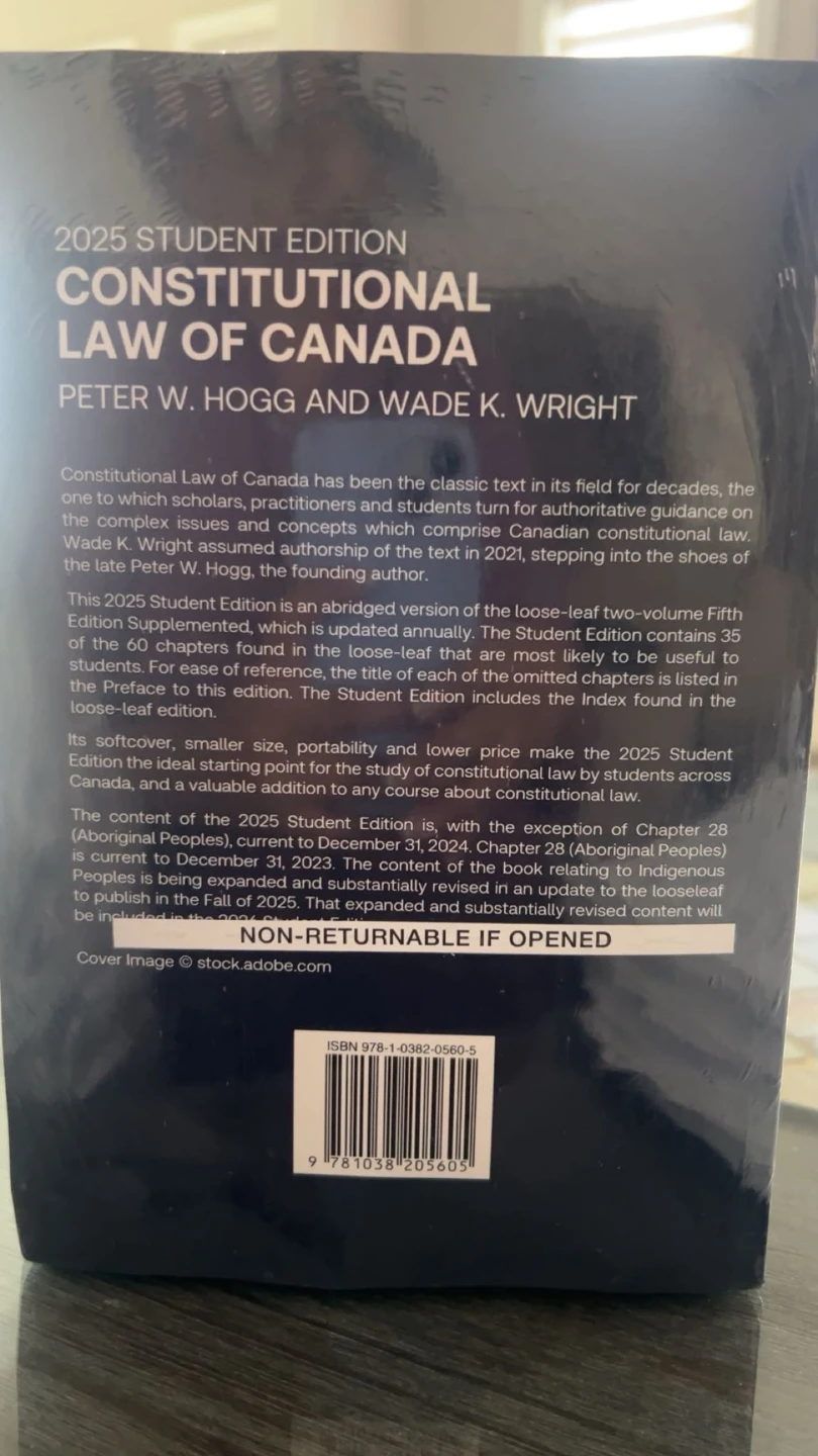 2025 Student Edition Constitutional Law of Canada Textbook - photo 3