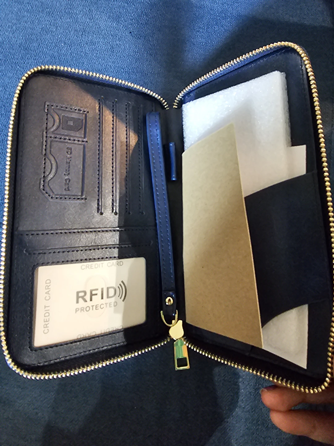 Charm Infinite Navy Blue Travel Wallet Passport Holder - photo 2