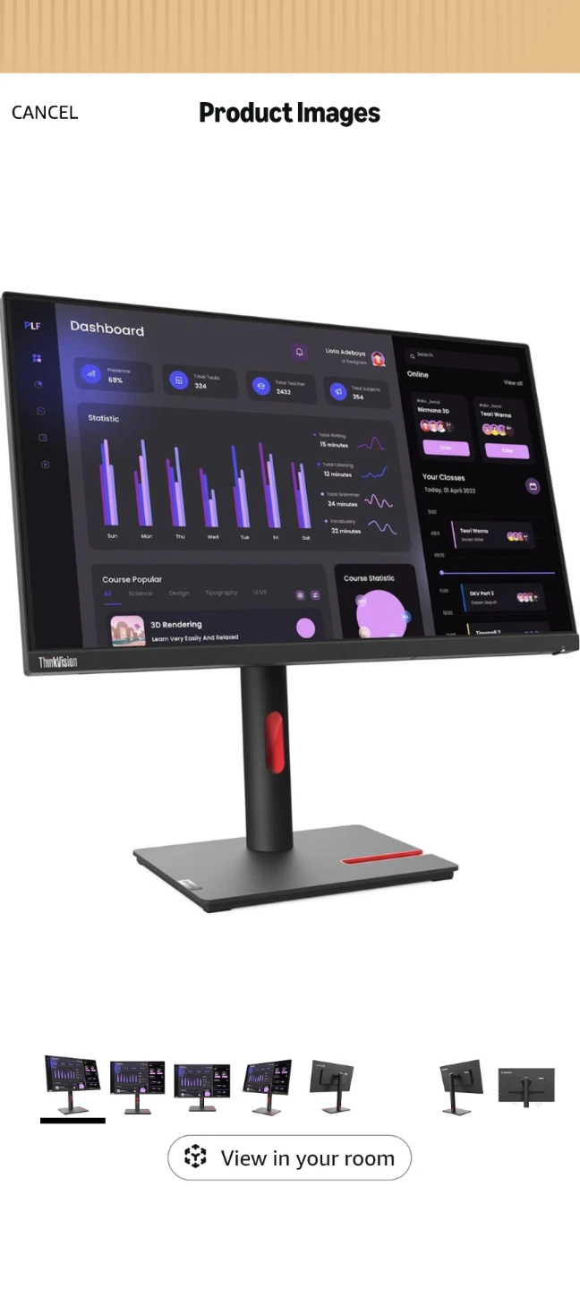Lenovo ThinkVision T24i-30 23.8" FHD WLED LCD Monitor - photo 2