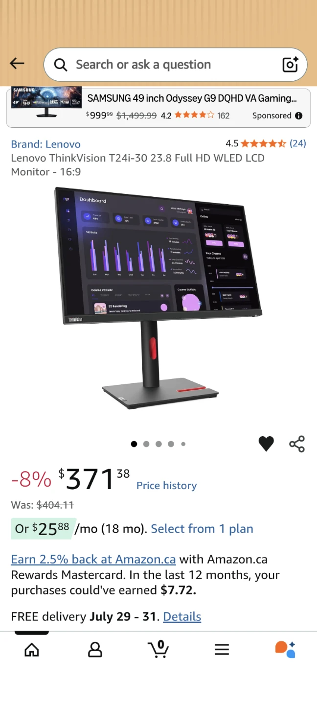 Lenovo ThinkVision T24i-30 23.8" FHD WLED LCD Monitor - photo 3