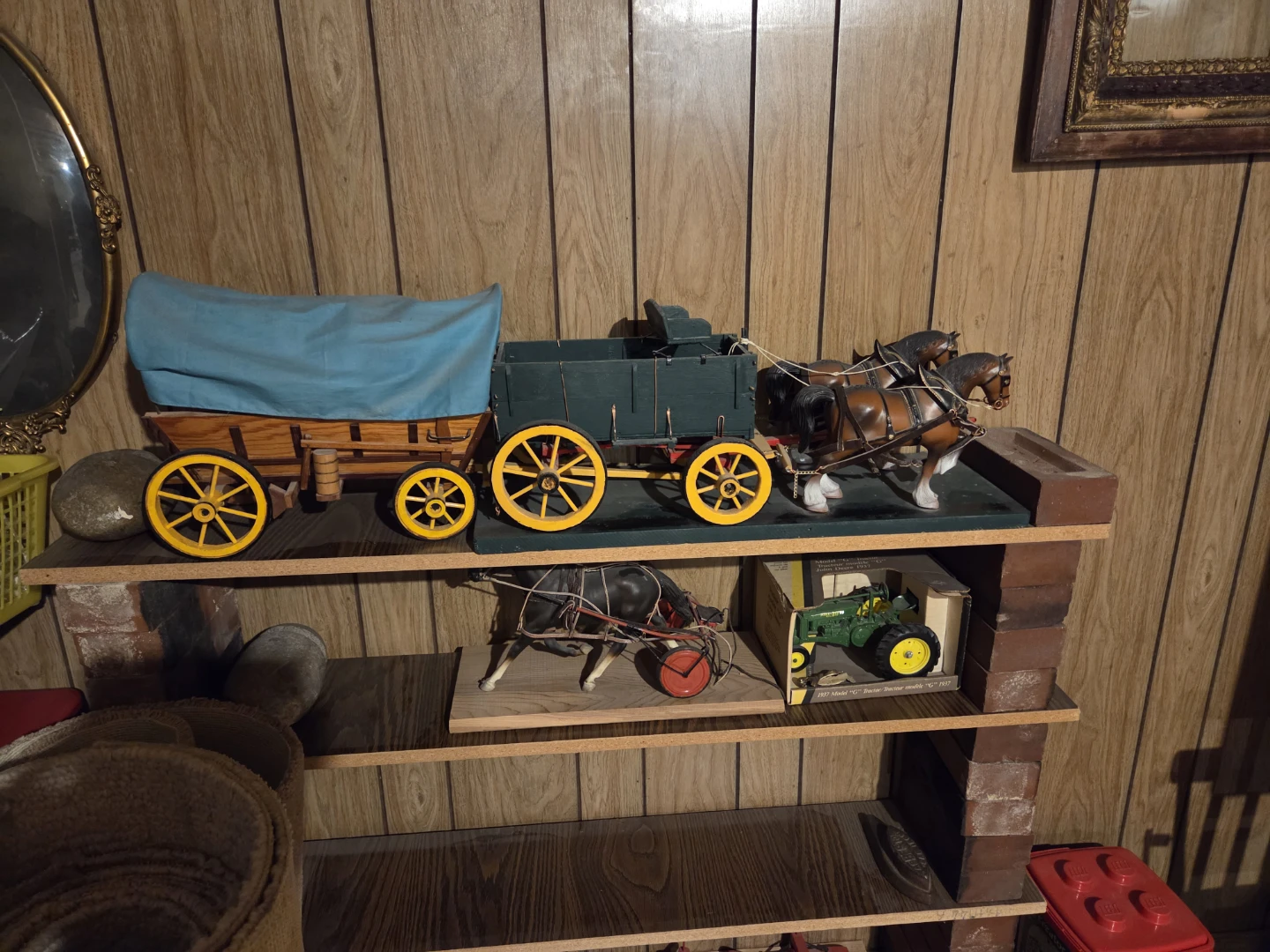 Vintage Horse Drawn Wagon and Tractor Toys - photo 3