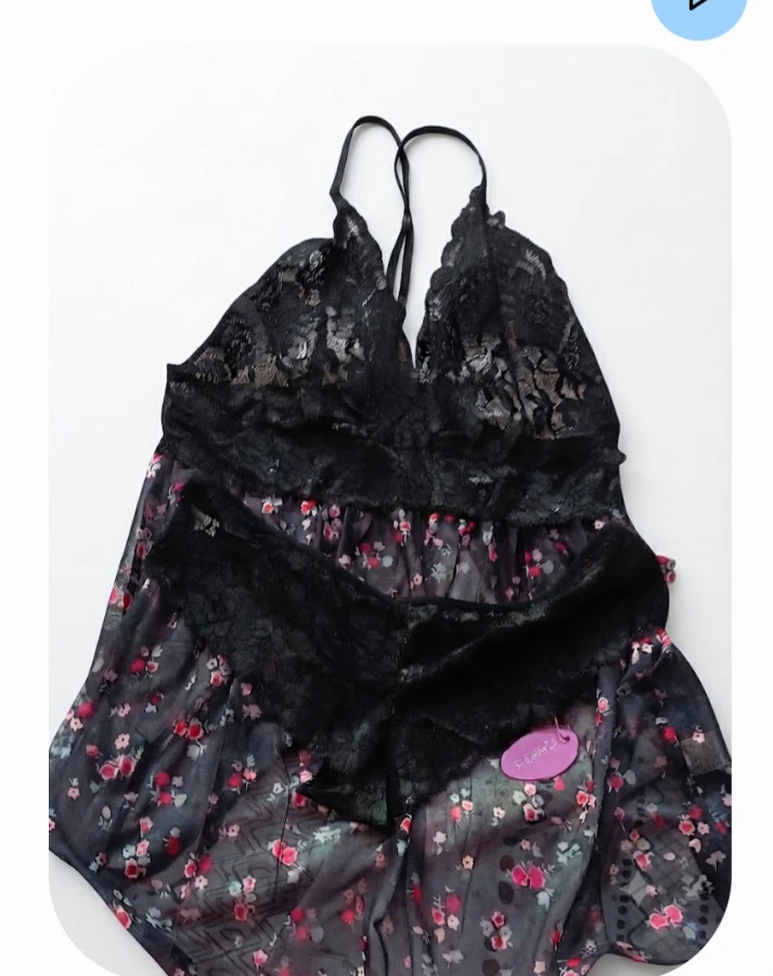 Women's Floral Bikini set xland lingerie set xxl