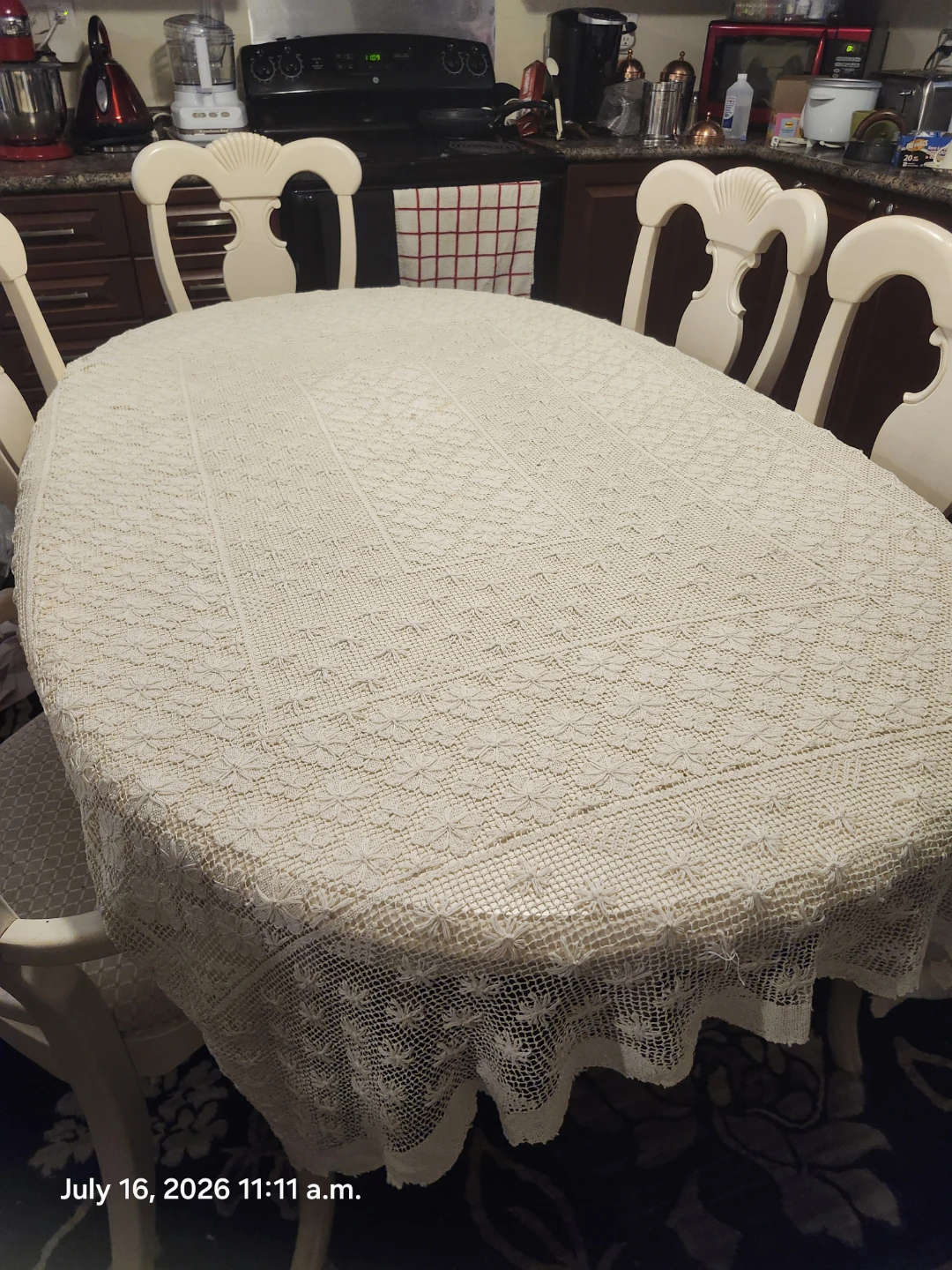 Oval Dining Table with Chairs cream colour - photo 2