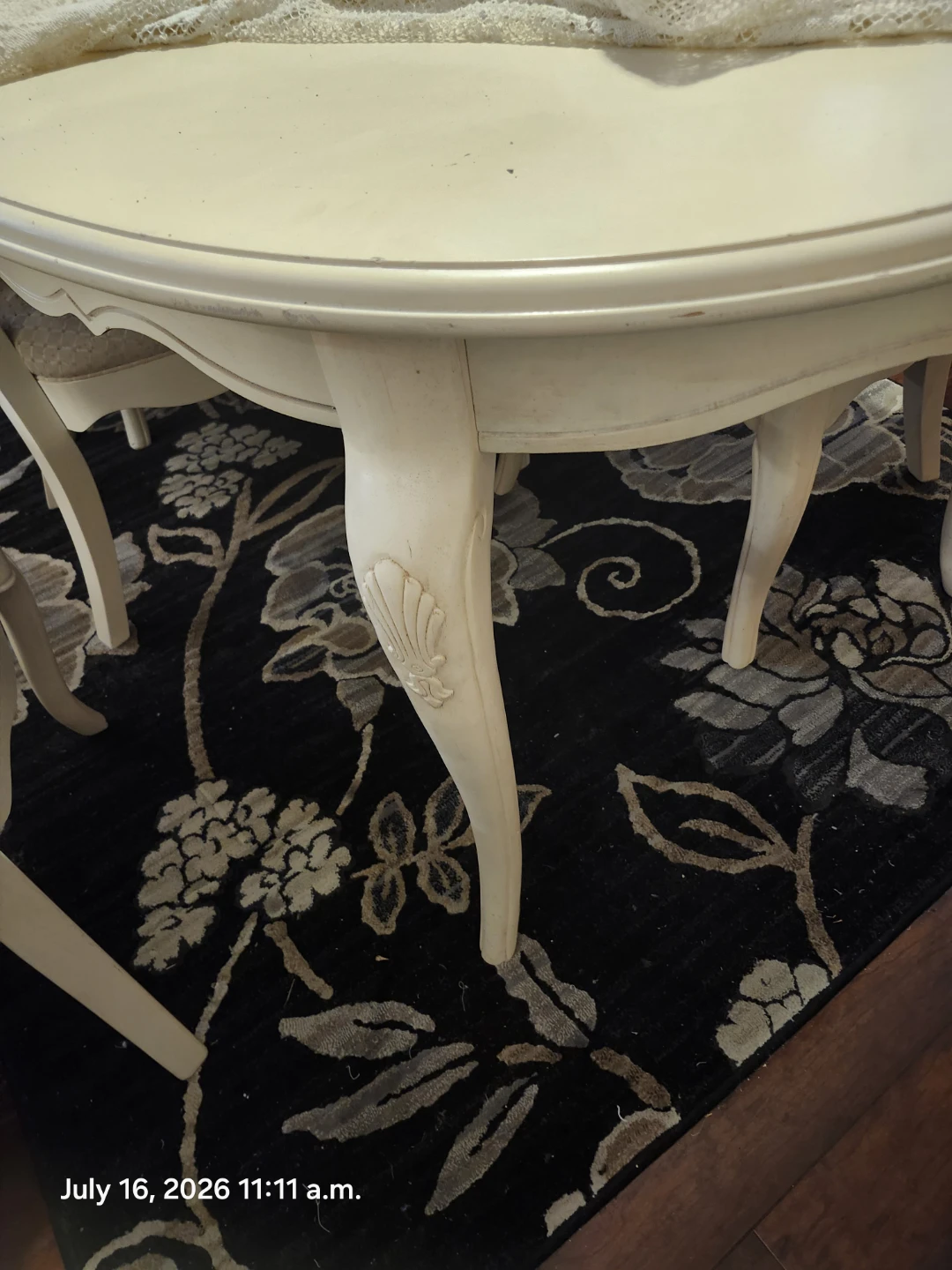 Oval Dining Table with Chairs cream colour - photo 3