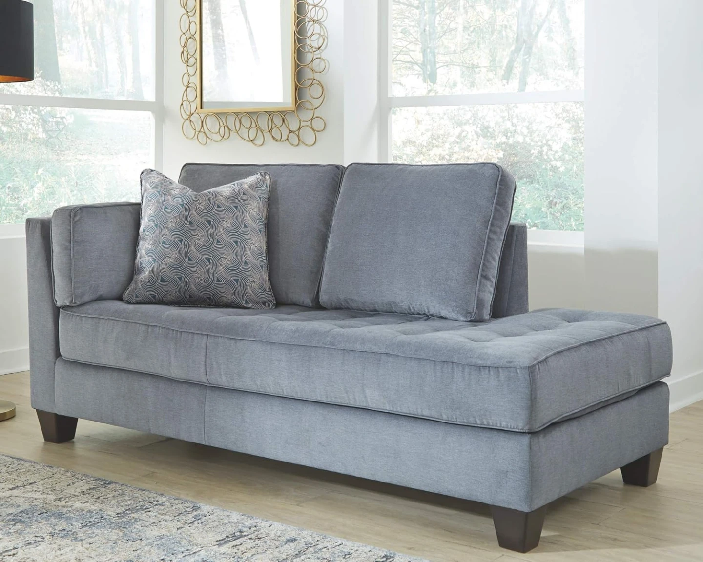 Ashley Sciolo Upholstered Chaise and Sofa,  Light Blue - photo 4