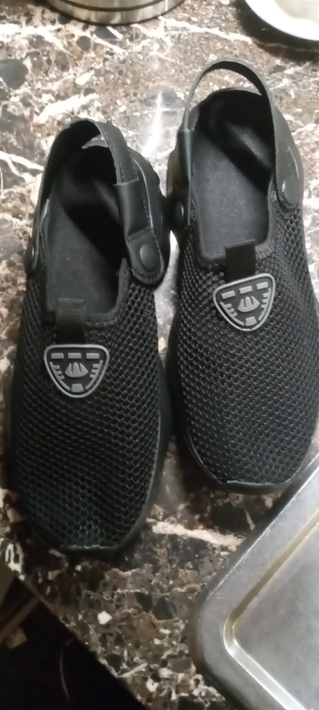 Black Mesh Clogs with Slingback Strap