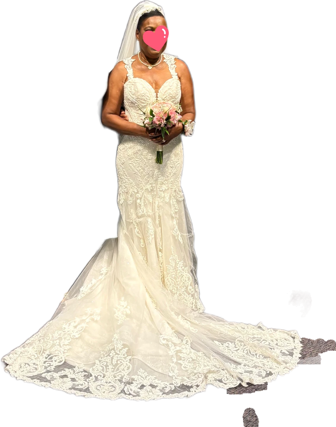 Mermaid Wedding Dress with Veil - photo 3