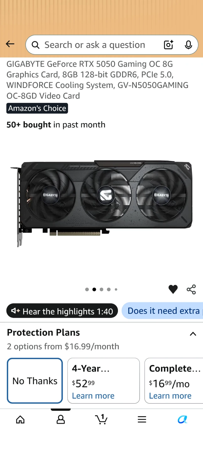 GIGABYTE GeForce RTX 5050 Gaming OC 8GB GDDR6 Graphics Card - photo 4