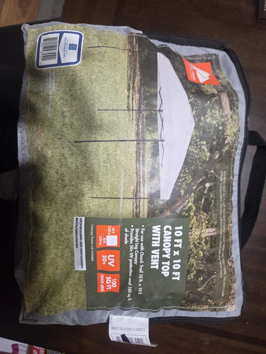 Ozark Trail 10 ft x 10 ft Canopy Top with Vent