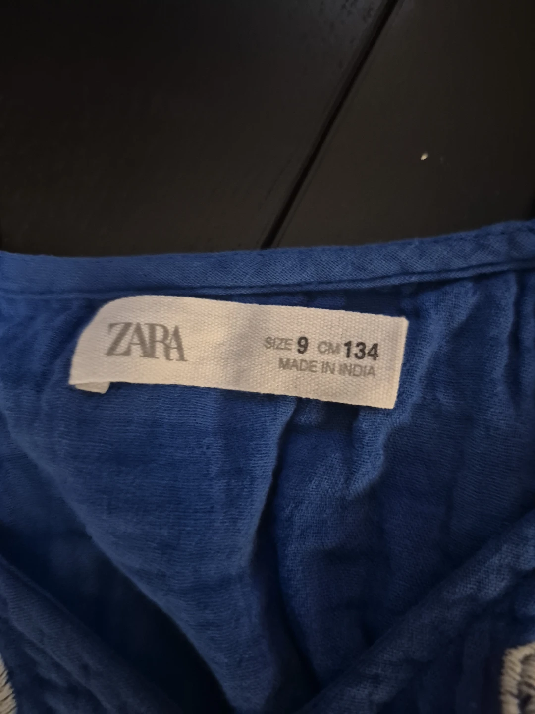 Zara kids blue embroidered Blouse,Size 9 yrs - photo 2