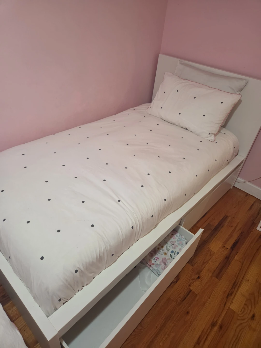 White Twin Bed Frame - photo 3