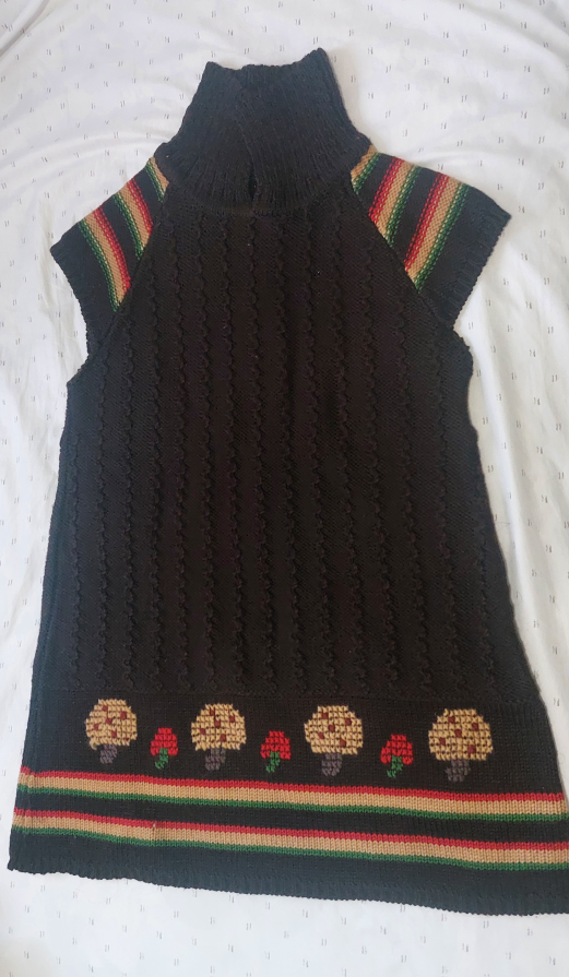 Vintage Knit Mushroom Vest