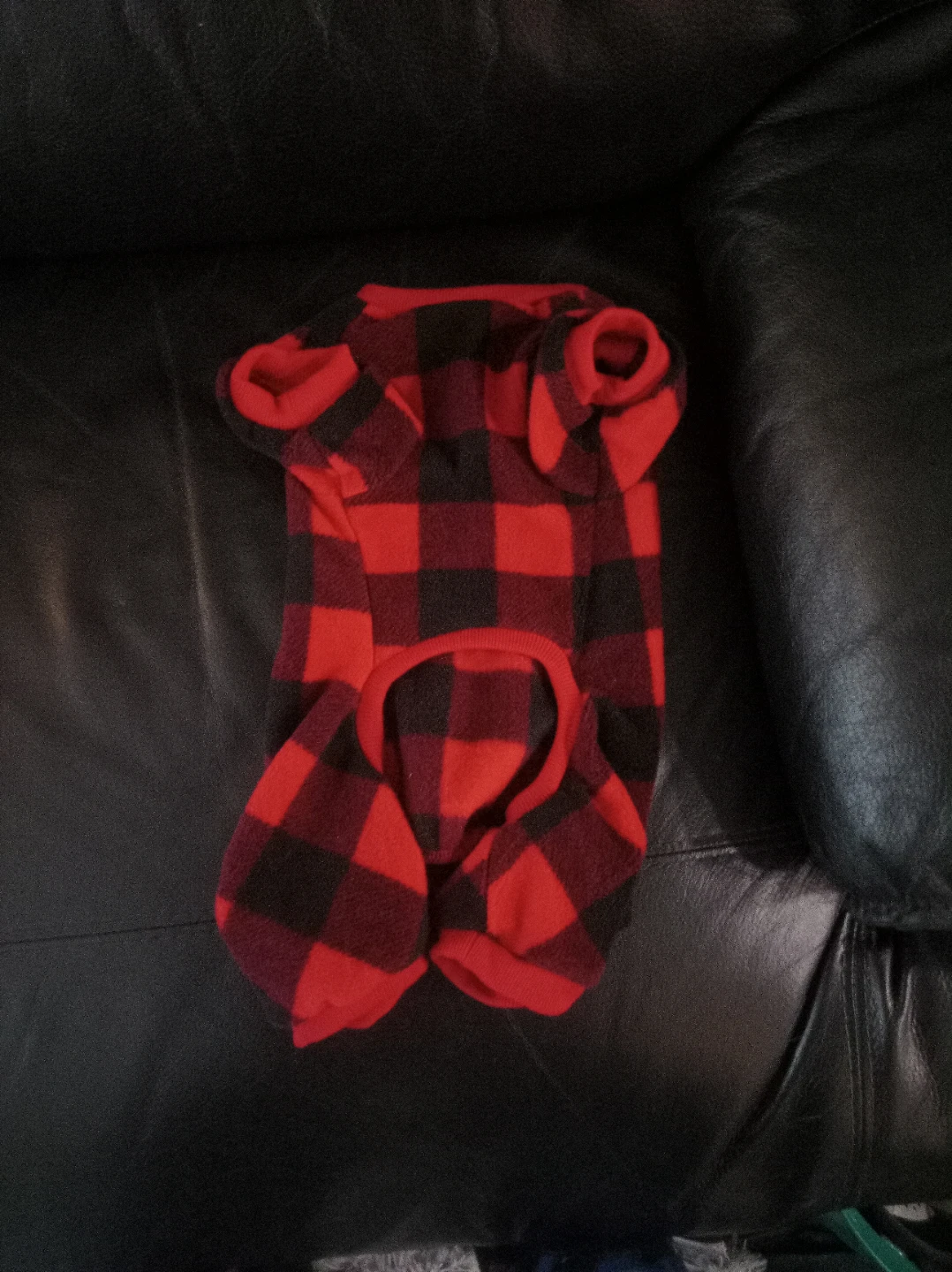 Red and Black Buffalo Plaid Dog Pajamas - photo 2