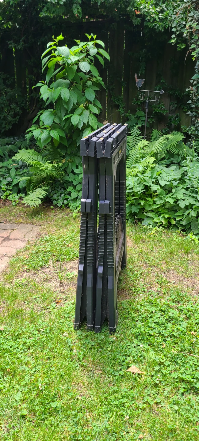2 Stanley Sawhorses - Folding Plastic, Great Condition! - photo 4