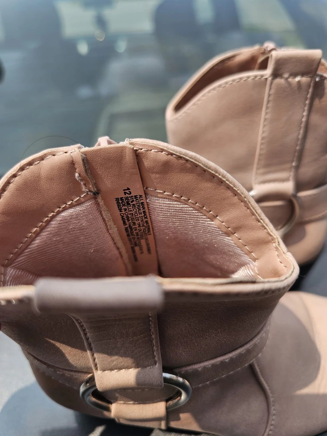 Light Pink Western Style Boots Size 12 - photo 2