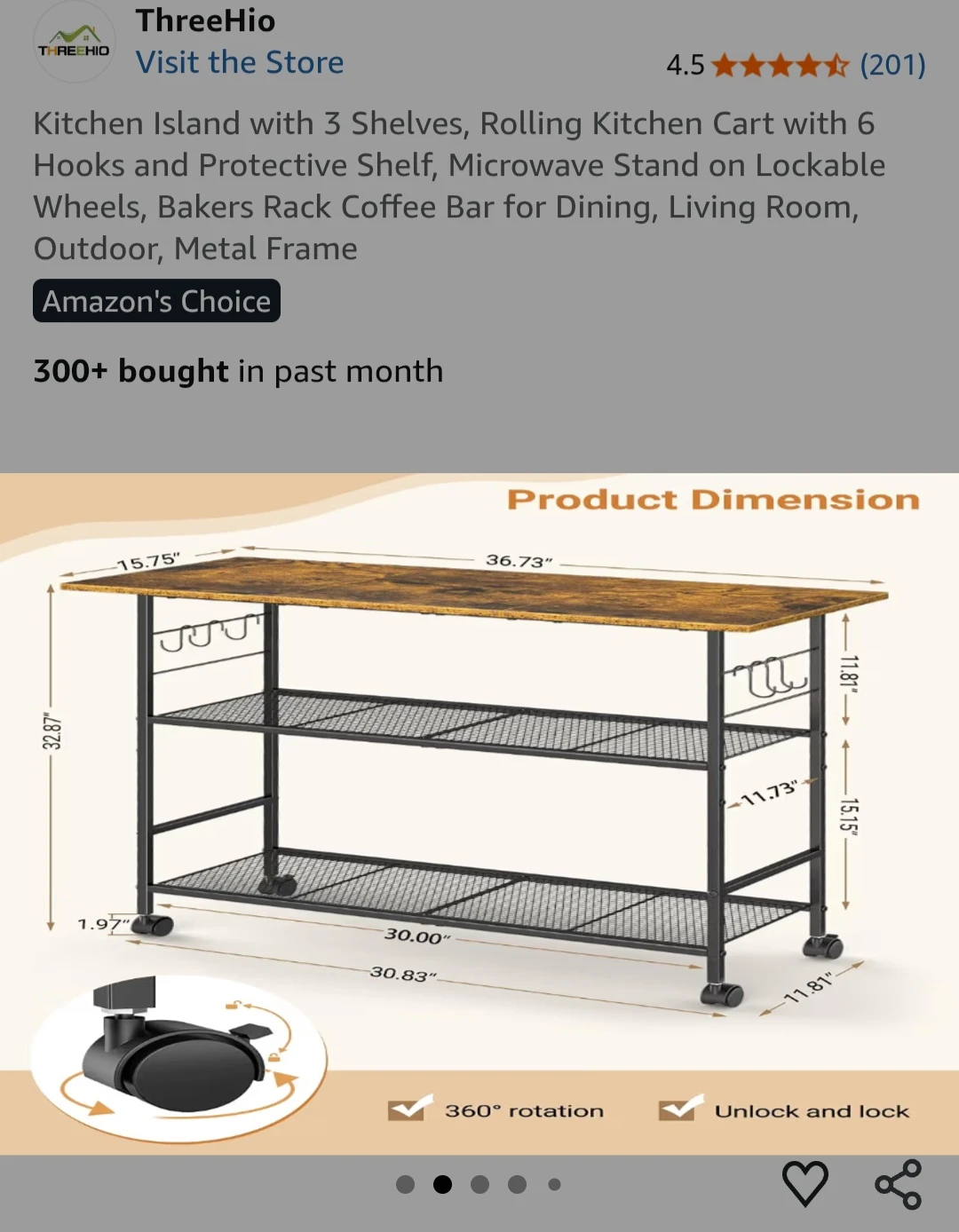 FREE Kitchen island with 3 shelves - photo 2