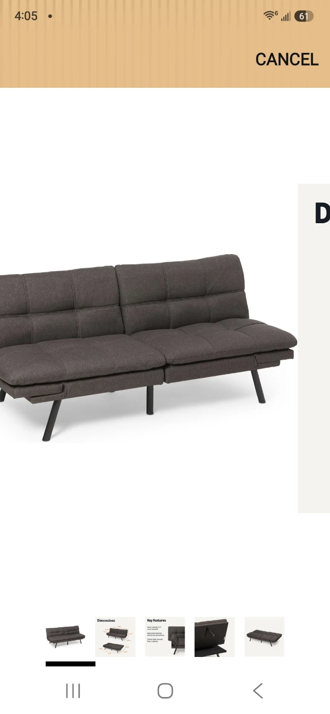 Sofa Bed - Dark Gray