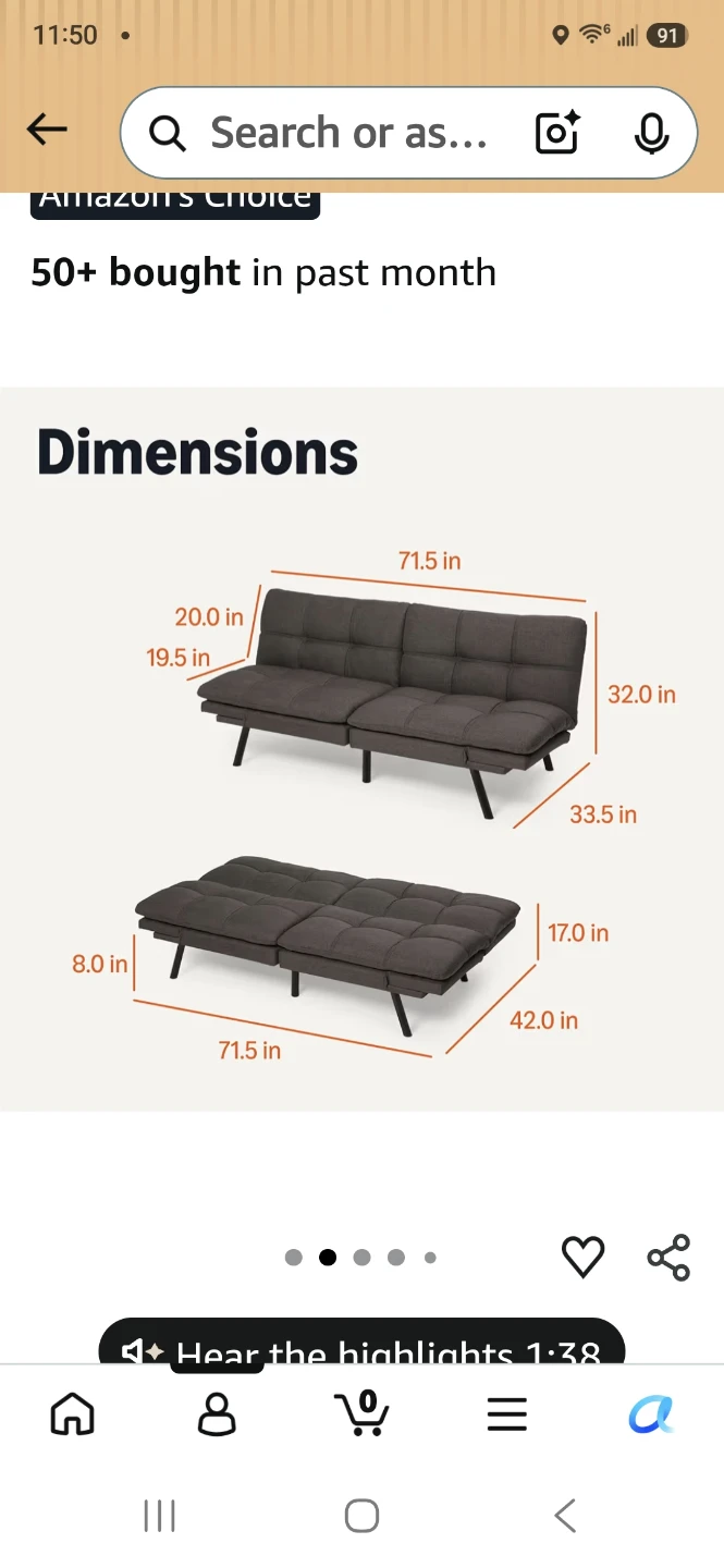 Sofa Bed - Dark Gray - photo 2