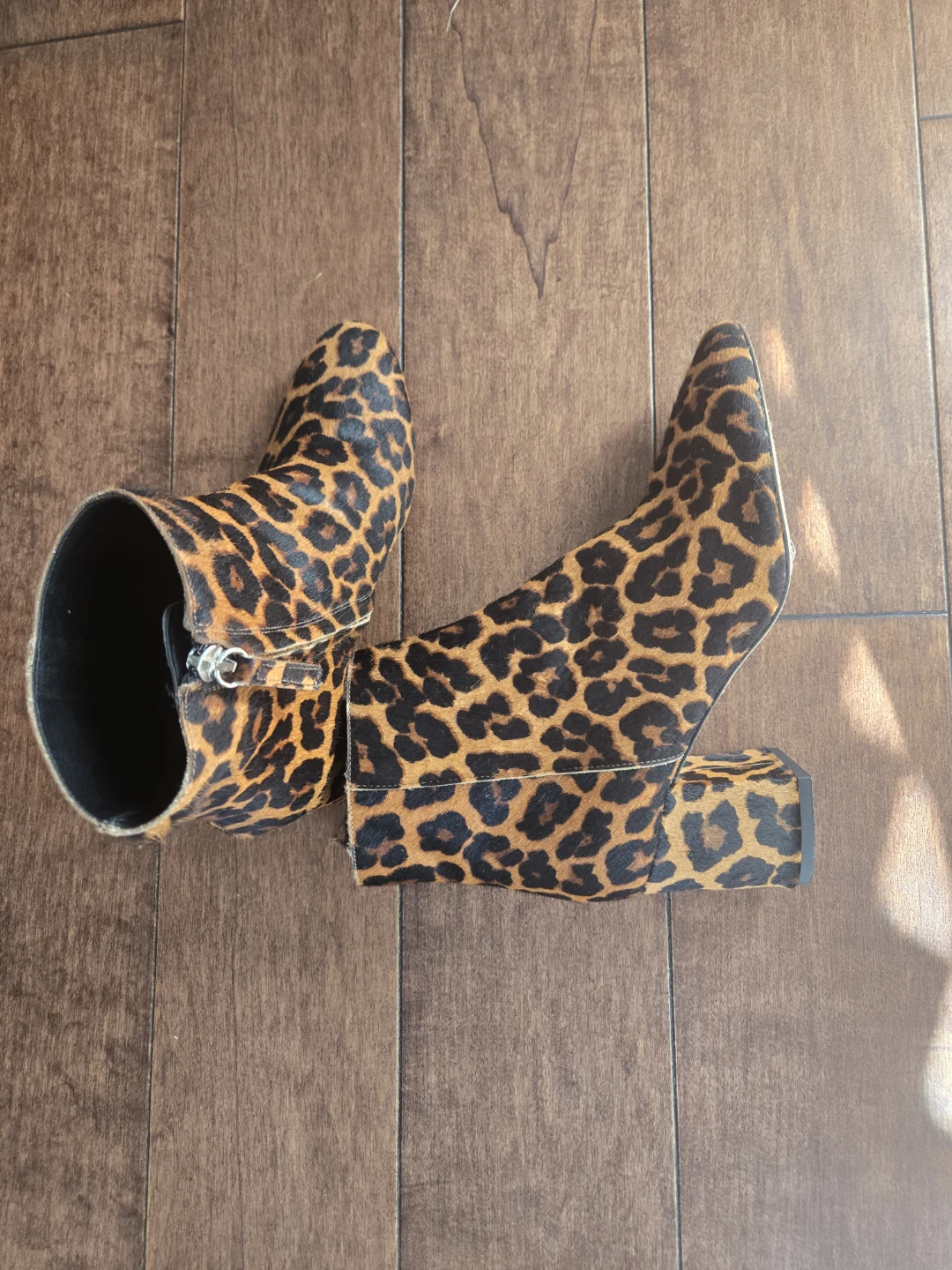 Zara Ankle Boots Leopard Print Size 38