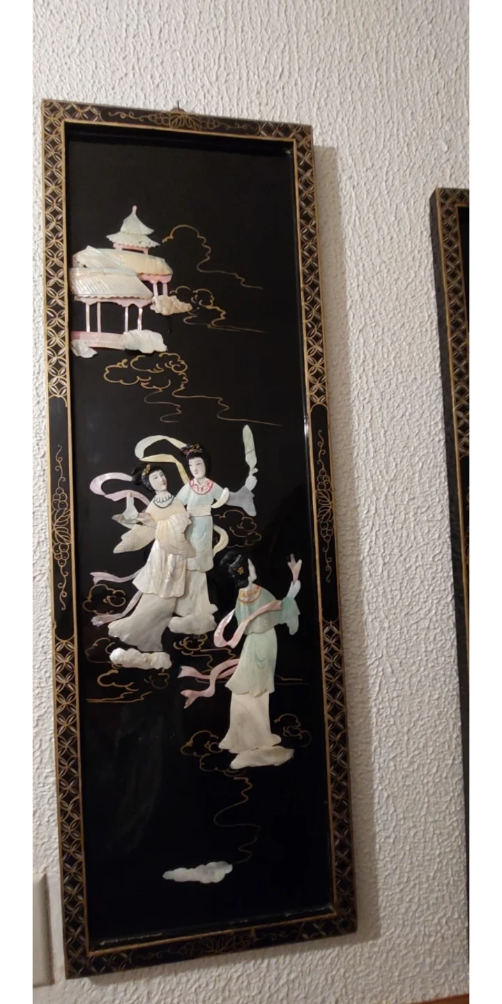 Vintage Mother of Pearl Wall Art Panel - photo 5