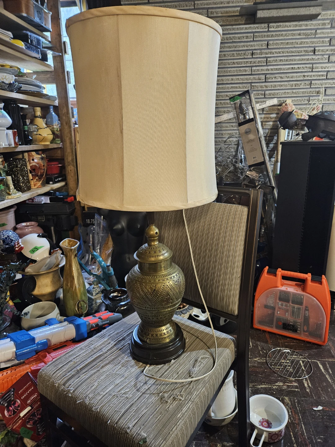 Vintage Brass Table Lamp - photo 2