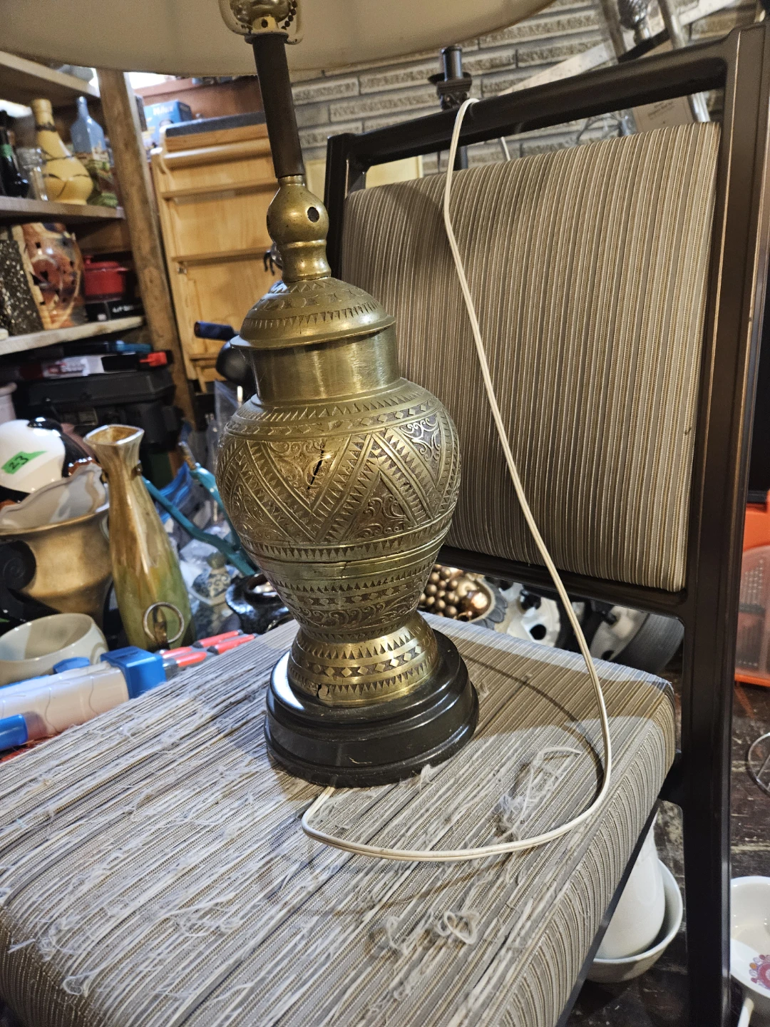 Vintage Brass Table Lamp - photo 3