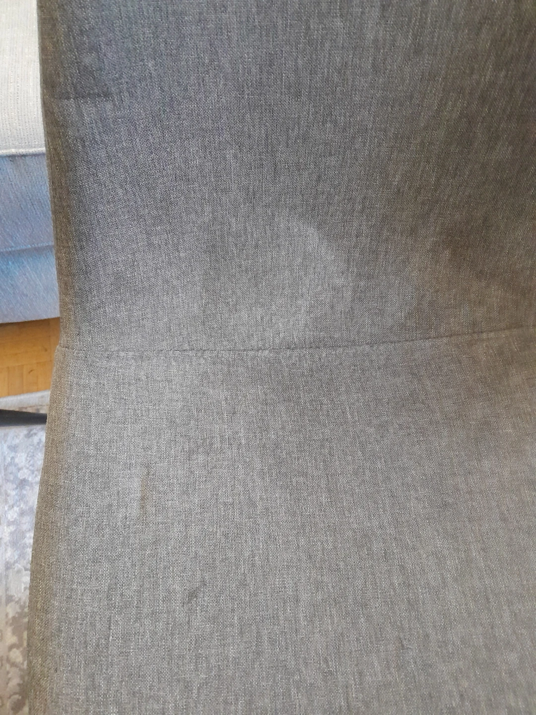 Set of 2 Grey Fabric Dining Chairs - photo 3