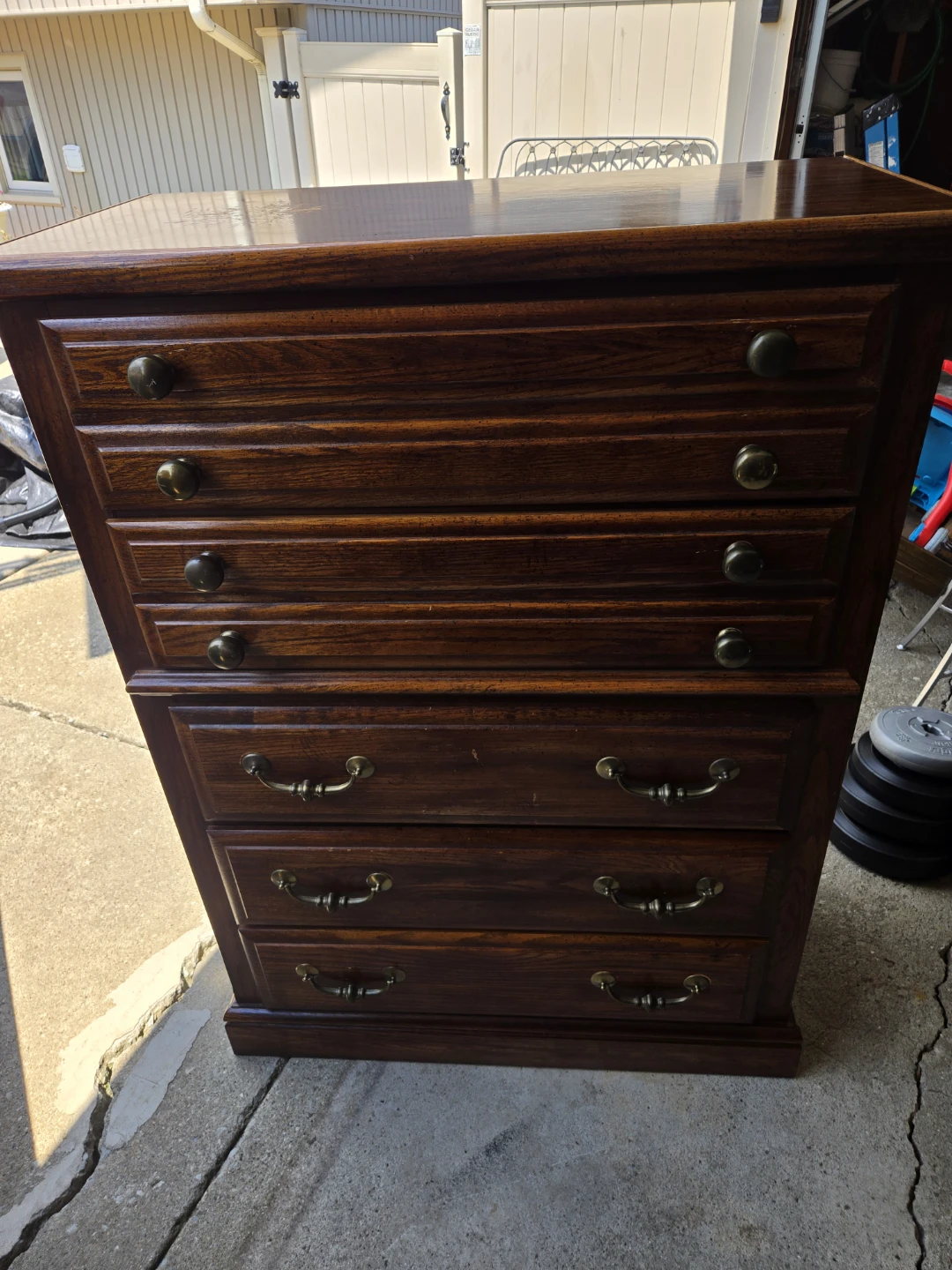Vintage Lea Furniture 5-Drawer Solid Wood Bedroom Dresser